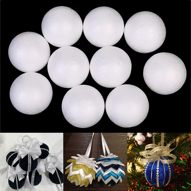 10/50/100PCS DIY Round Styrofoam Balls Christmas Ball White Modelling Polystyrene  Foam Craft Balls Christmas Decorations Wedding - AliExpress